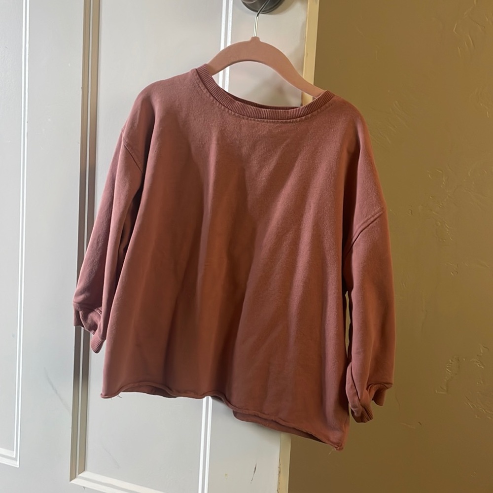 Zara Girls oversized long sleeve soft tee